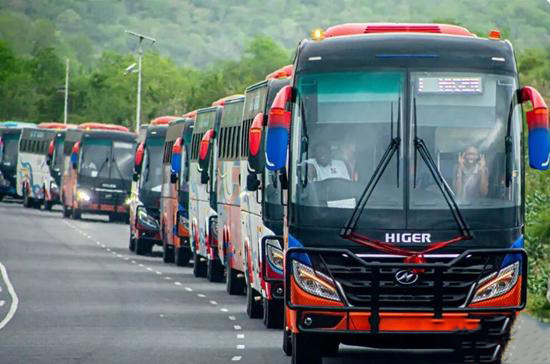 Higer bus service team performing maintenance and support in Tanzania to improve bus operations and spare parts supply efficiency.